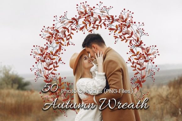Download 50 Autumn Wreath Overlays Fall PNGs - Autumn wreath Collection