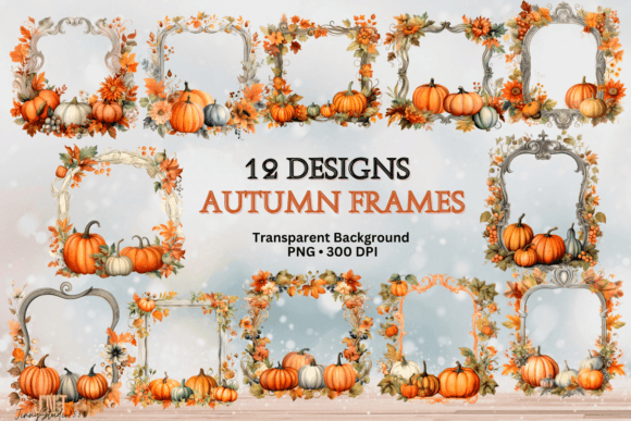Download Autumn Wreath Frames Clipart - Autumn wreath Collection