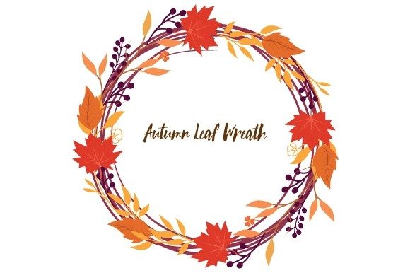 Download Leaf Autumn Wreath Svg Illustration - Premium Resources